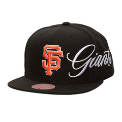 San Francisco Giants Mitchell & Ness Just Don x MLB Lux Script Snapback Hat - Black - Mitchell & Ness Online