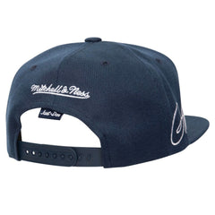 Atlanta Braves Mitchell & Ness Just Don x MLB Lux Script Snapback Hat - Navy - Mitchell & Ness Lifestyle
