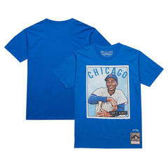 Ernie Banks Chicago Cubs Mitchell & Ness Cooperstown Collection Collectors Connection T-Shirt - Royal - Mitchell & Ness Online