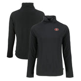 San Francisco 49ers Cutter & Buck Women's Coastline Epic Comfort Eco Recycled Funnel Neck Raglan Pullover Sweatshirt Black