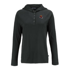 Washington Commanders Cutter & Buck Women's Coastline Epic Comfort Eco Recycled Raglan Pullover Hoodie Black