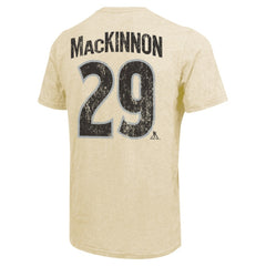 Nathan MacKinnon Colorado Avalanche Majestic Threads Dynasty Name & Number Tri-Blend T-Shirt - Cream - NHL 201556940