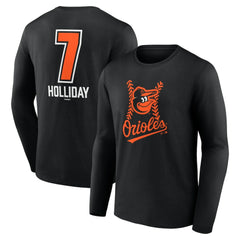 Jackson Holliday Baltimore Orioles Fastball Player Name & Number Long Sleeve T-Shirt - Black - MLB on Sale