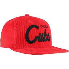 Mitchell & Ness Chicago Cubs Male Adult Corduroy Snapback Hat - Red - Mitchell & Ness Sale