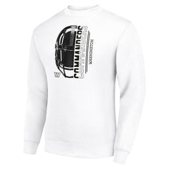 Washington Commanders Starter Half Helmet Team Graphic Tri-Blend Fleece Pullover Sweatshirt White