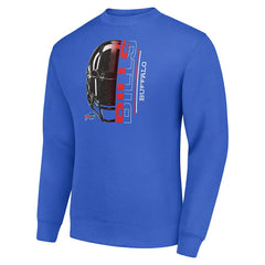 Buffalo Bills Starter Half Helmet Team Graphic Tri-Blend Fleece Pullover Sweatshirt Royal