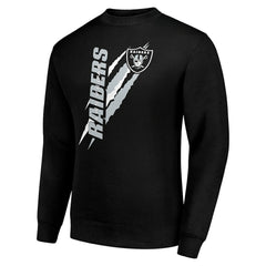 Las Vegas Raiders Starter Color Scratch Team Graphic Fleece Pullover Sweatshirt Black