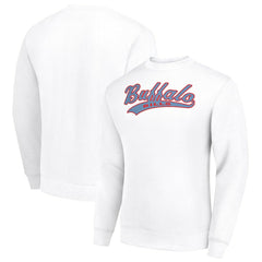 Buffalo Bills Starter Tailsweep Team Graphic Tri-Blend Fleece Pullover Sweatshirt White