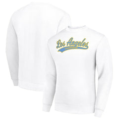 Los Angeles Chargers Starter Tailsweep Team Graphic Tri-Blend Fleece Pullover Sweatshirt White