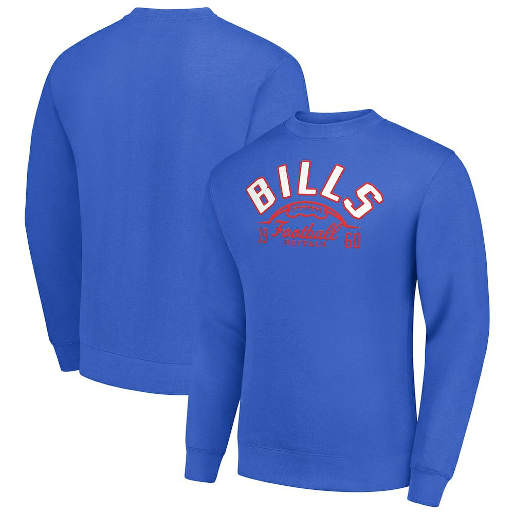 Buffalo Bills Starter Half Ball Team Graphic Tri-Blend Fleece Pullover Sweatshirt Royal