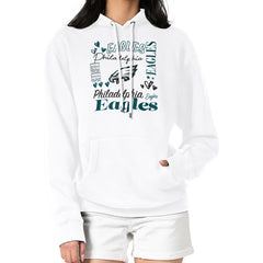 Philadelphia Eagles G-III 4Her by Carl Banks Women's Collage Graphic Fleece Pullover Hoodie White