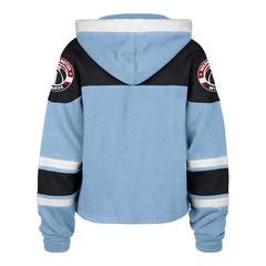Washington Wizards '47 Women's 2024/25 City Edition Superior Cropped Lace-Up Pullover Hoodie Light Blue | 47 brand
