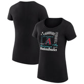 Arizona Diamondbacks G-III 4Her by Carl Banks Women's Super-Slim Fit Lightweight Collage Team Graphic Crew Neck T-Shirt - Black - MLB Lifestyle
