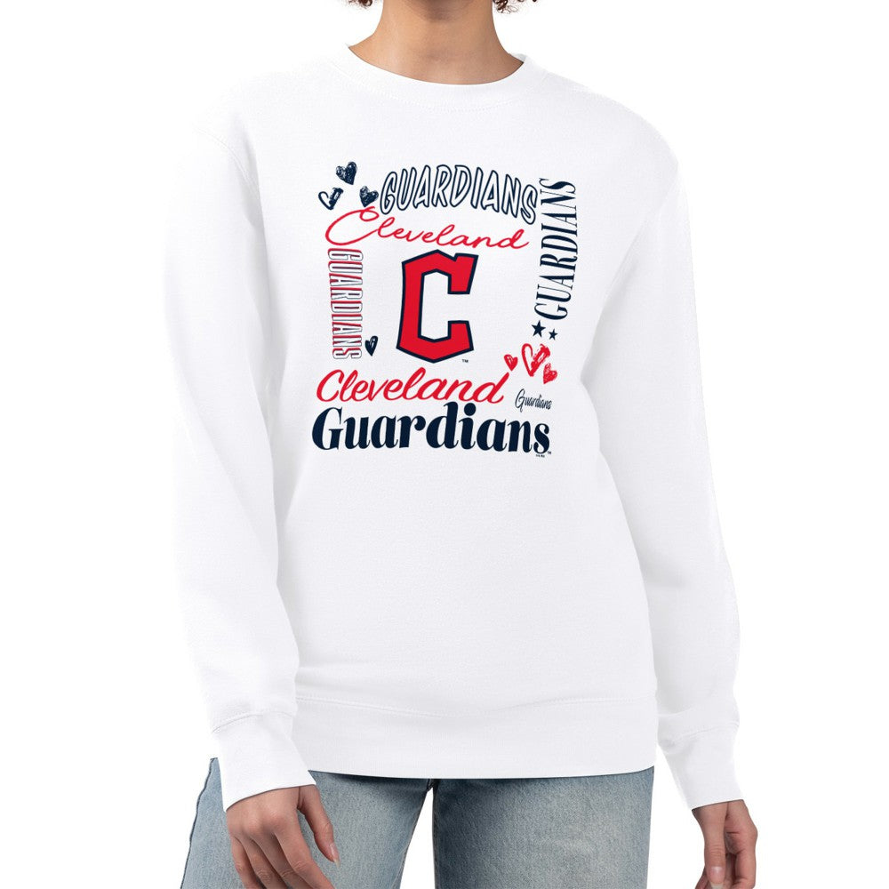 Cleveland Guardians G-III 4Her by Carl Banks Women's Collage Team Graphic Fleece Pullover Hoodie - White - MLB Online
