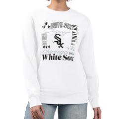 Chicago White Sox G-III 4Her by Carl Banks Women's Collage Team Graphic Fleece Pullover Hoodie - White - MLB on Sale