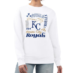 Kansas City Royals G-III 4Her by Carl Banks Women's Collage Team Graphic Fleece Pullover Hoodie - White - MLB Online