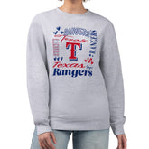 Texas Rangers G-III 4Her by Carl Banks Women's Collage Team Graphic Fleece Pullover Hoodie - Heather Gray - MLB Online
