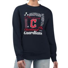 Cleveland Guardians G-III 4Her by Carl Banks Women's Collage Team Graphic Fleece Pullover Hoodie - Navy - MLB Sale
