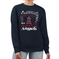 Los Angeles Angels G-III 4Her by Carl Banks Women's Collage Team Graphic Fleece Pullover Hoodie - Navy - MLB Online