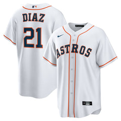 Yainer Diaz Houston Astros Nike Home Replica Jersey - White - Nike on Sale