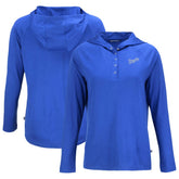 Kansas City Royals Cutter & Buck Women's Cooperstown Collection Coastline Epic Comfort Eco Recycled Hoodie Raglan Long Sleeve T-Shirt - Royal - MLB Online