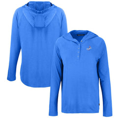 Los Angeles Dodgers Cutter & Buck Women's Cooperstown Collection Coastline Epic Comfort Eco Recycled Hoodie Raglan Long Sleeve T-Shirt - Royal - MLB on Sale