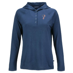 Philadelphia Phillies Cutter & Buck Women's Stars And Stripes Coastline Epic Comfort Eco Recycled Hoodie Raglan Long Sleeve T-Shirt - Navy - MLB Discount
