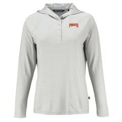 Pittsburgh Pirates Cutter & Buck Women's Cooperstown Collection Coastline Epic Comfort Eco Recycled Hoodie Raglan Long Sleeve T-Shirt - Gray - MLB Lifestyle