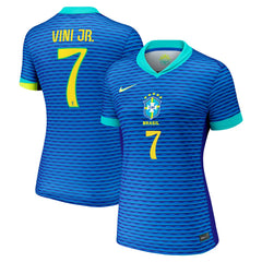 Vini Jr. Brazil National Team Women's 2024 Away Replica Jersey Blue - Nike