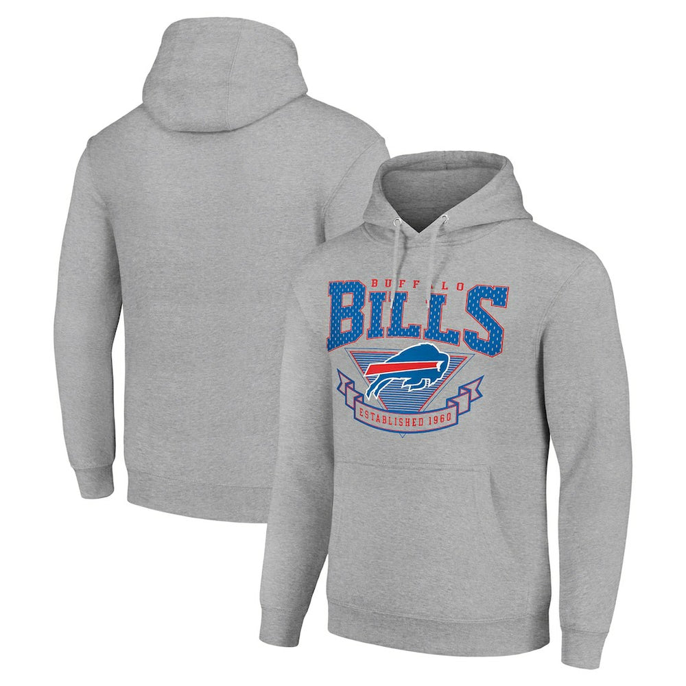 Buffalo Bills Starter ‘80s Inspired Pullover Hoodie Heather Gray
