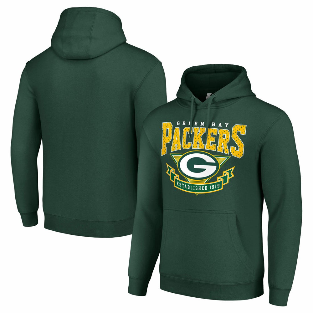 Green Bay Packers Starter ‘80s Inspired Pullover Hoodie Green