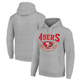 San Francisco 49ers Starter ‘80s Inspired Pullover Hoodie Heather Gray
