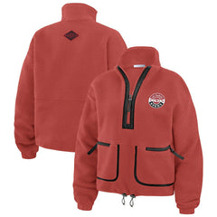 San Francisco 49ers WEAR by Erin Andrews Women's Polar Fleece Half-Zip Jacket Scarlet