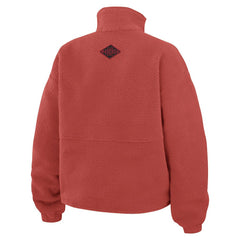 San Francisco 49ers WEAR by Erin Andrews Women's Polar Fleece Half-Zip Jacket Scarlet