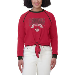 Arizona Cardinals WEAR by Erin Andrews Women's Tie-Front Long Sleeve Top Cardinal/Black