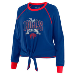 Buffalo Bills WEAR by Erin Andrews Women's Tie-Front Long Sleeve Top Royal/Red