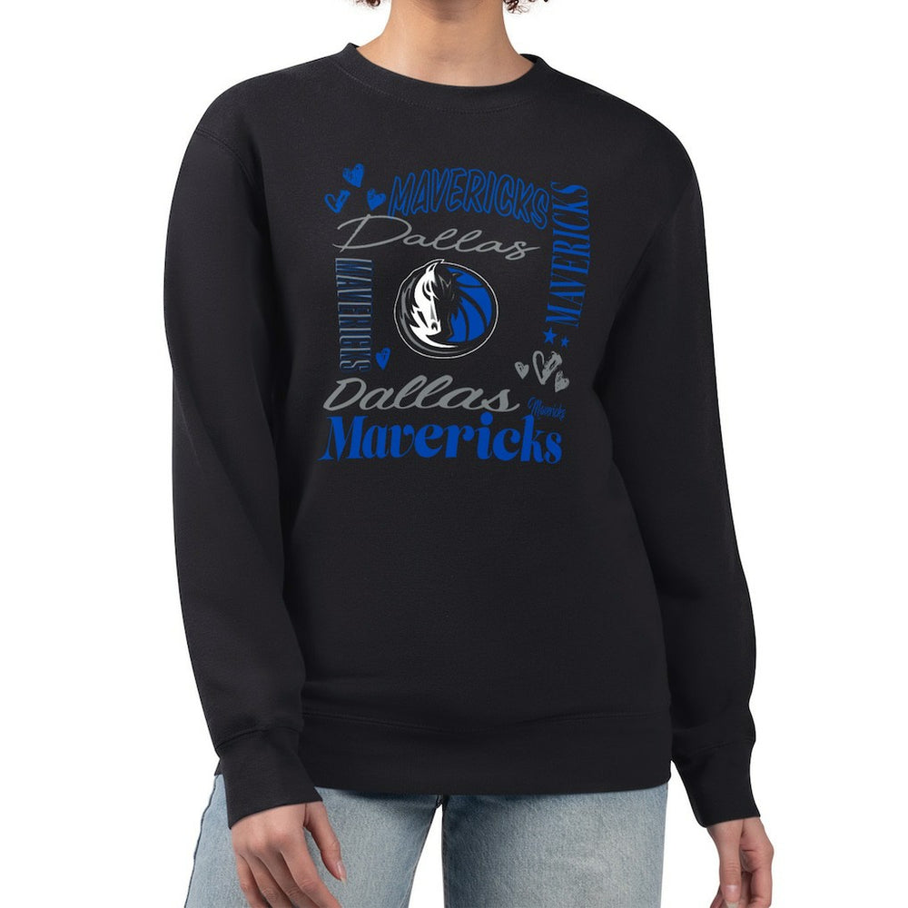 Dallas Mavericks G-III 4Her by Carl Banks Women's Collage Team Graphic Fleece Pullover Sweatshirt Black