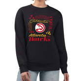 Atlanta Hawks G-III 4Her by Carl Banks Women's Collage Team Name Fleece Pullover Sweatshirt Black