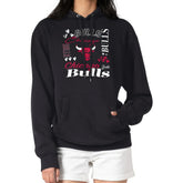 Chicago Bulls G-III 4Her by Carl Banks Women's Team Collage Graphic Fleece Pullover Hoodie Black