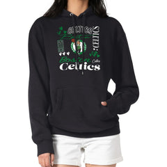 Boston Celtics G-III 4Her by Carl Banks Women's Team Collage Graphic Fleece Pullover Hoodie Black