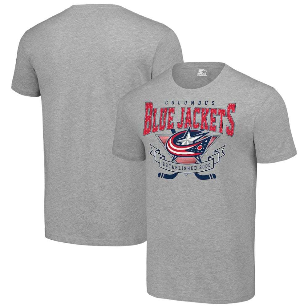 Columbus Blue Jackets Starter Team Logo Graphic T-Shirt - Heather Gray - NHL 201591713