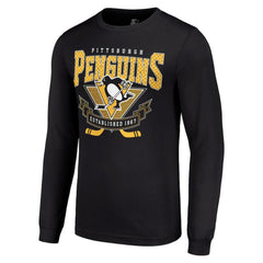 Pittsburgh Penguins Starter Team Logo Graphic Long Sleeve T-Shirt - Black - NHL 201591842
