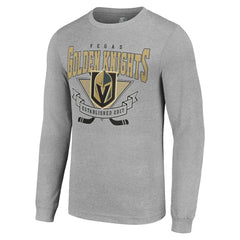Vegas Golden Knights Starter '80s Inspired Team Logo Long Sleeve T-Shirt - Heather Gray - NHL 201591868