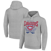 Montreal Canadiens Starter Team Logo Graphic Fleece Tri-Blend Pullover Hoodie - Heather Gray - NHL 201591937