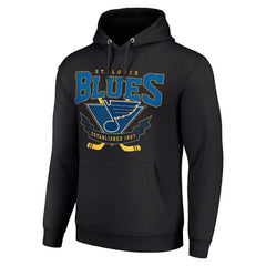St. Louis Blues Starter Team Logo Graphic Fleece Tri-Blend Pullover Hoodie - Black - NHL 201591947