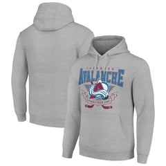 Colorado Avalanche Starter Team Logo Graphic Fleece Tri-Blend Pullover Hoodie - Heather Gray - NHL 201591954