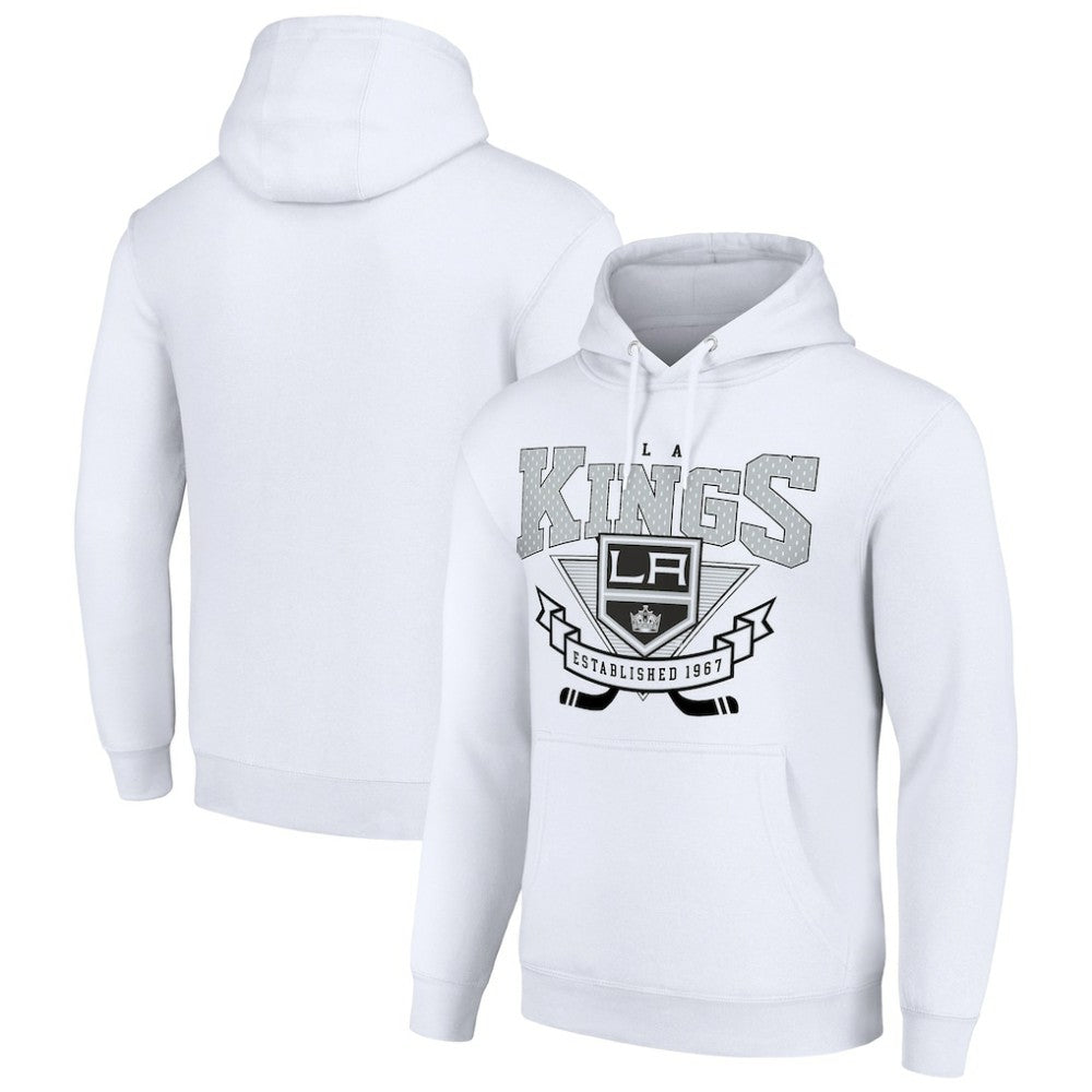 Los Angeles Kings Starter Team Logo Graphic Fleece Tri-Blend Pullover Hoodie - White - NHL 201591958