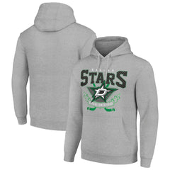 Dallas Stars Starter Team Logo Graphic Fleece Tri-Blend Pullover Hoodie - Heather Gray - NHL 201591959