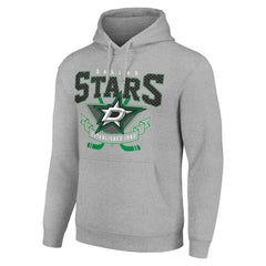 Dallas Stars Starter Team Logo Graphic Fleece Tri-Blend Pullover Hoodie - Heather Gray - NHL 201591959