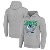 Vancouver Canucks Starter Team Logo Graphic Fleece Tri-Blend Pullover Hoodie - Heather Gray - NHL 201591986